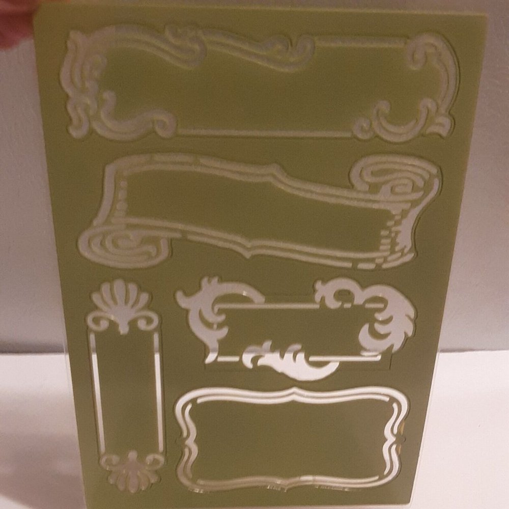Cuttlebug Fanciful Labels Embossing Folder 5 Variations - Picture 11 of 11